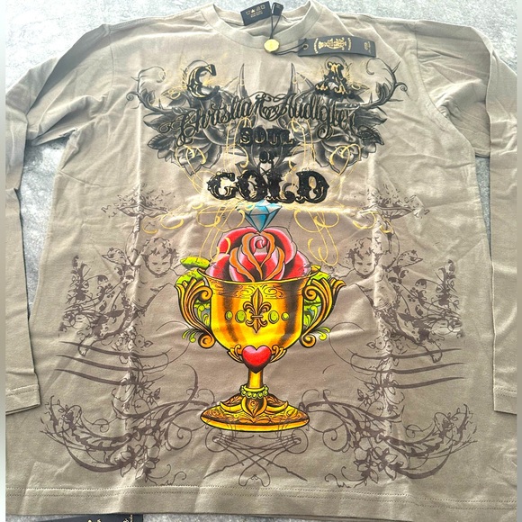 Christian Audigier Shirts Christian Audigier Long Sleeve Shirt Size